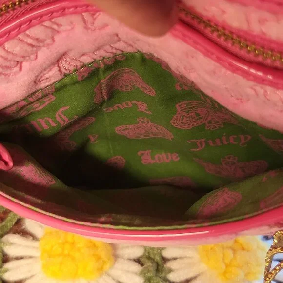 Juicy Couture Pink Crossbody Bag + Keychain Wallet - Picture 12 of 16